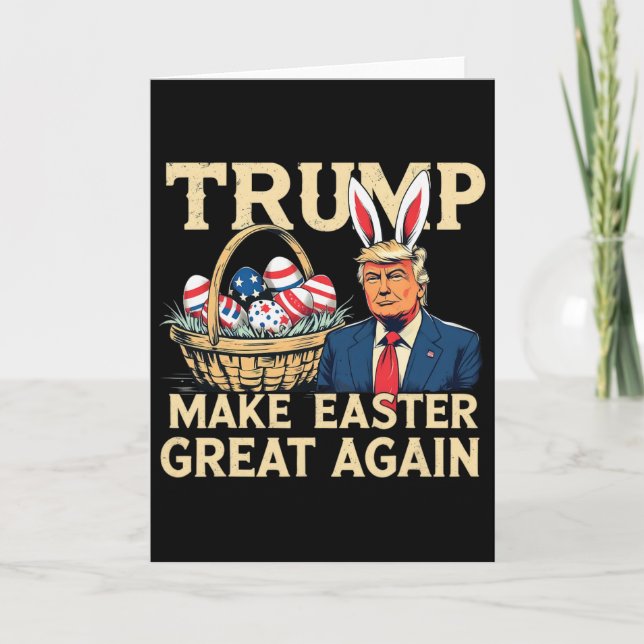 Trump Kanin Gör Påsk Stora Igen Rolig Påsk E Kort (Framsida)