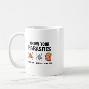 Trump Känn Dina Parasiter Hjortticka Hundticka Lun Kaffemugg