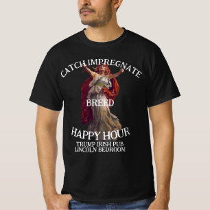 Trump Karoline Leavitt Läppar Bröst Ugnsstekt T Shirt