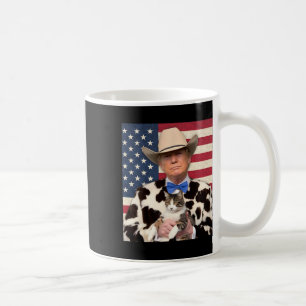 Trump katttröja Rolig cowboy Donald Trump 2025 Ame Kaffemugg