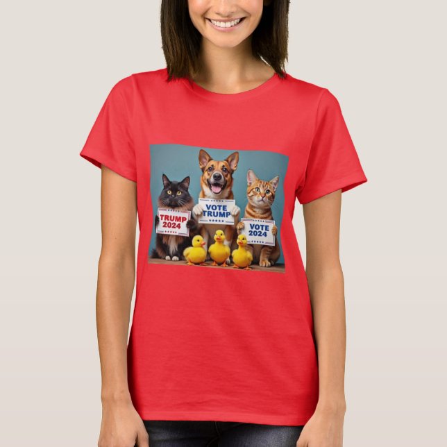 Trump Kattunge, Doggy, Duckies T Shirt (Framsida)