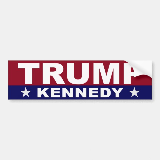 TRUMP KENNEDY BUMPER STICKER BILDEKAL (Framsidan)