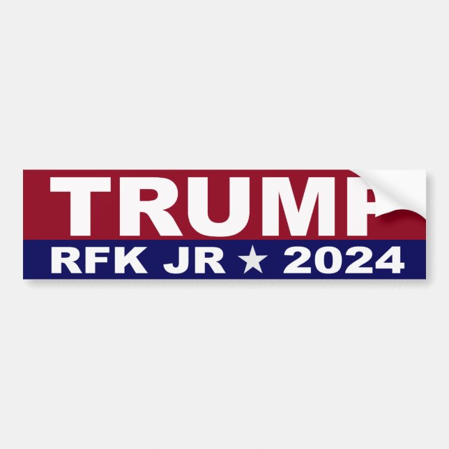 TRUMP KENNEDY RFK JR BUMPER STICKER BILDEKAL (Framsidan)
