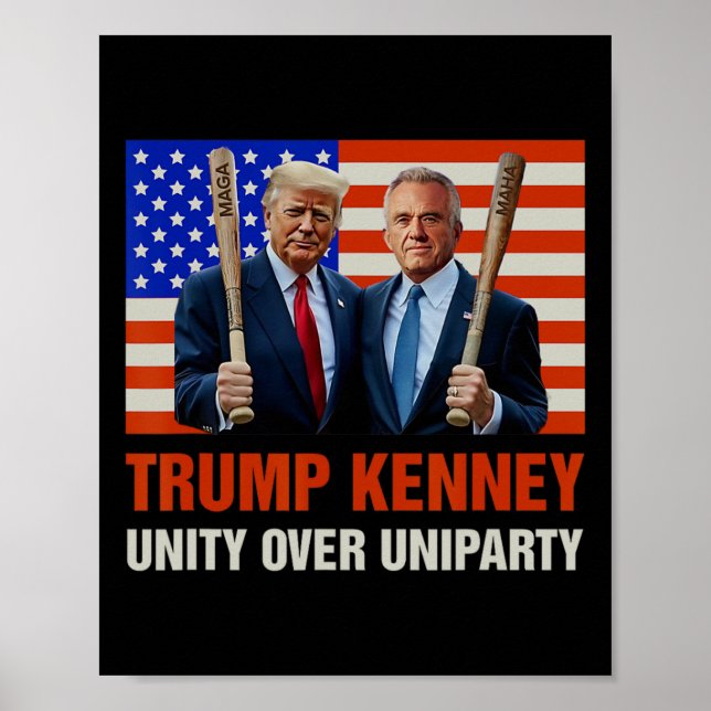Trump Kennedy Unity Over Uniparty 2025 Funny Elect Poster (Framsidan)