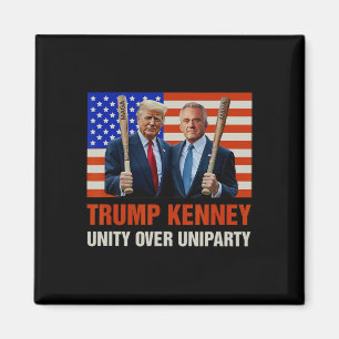 Trump Kennedy-unity över Uniparty 2025 Roligt Val Magnet