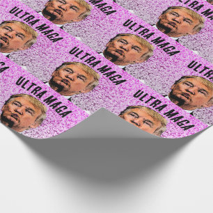 TRUMP KISS BIRTHDAY WRAPPING PAPPER PRESENTPAPPER