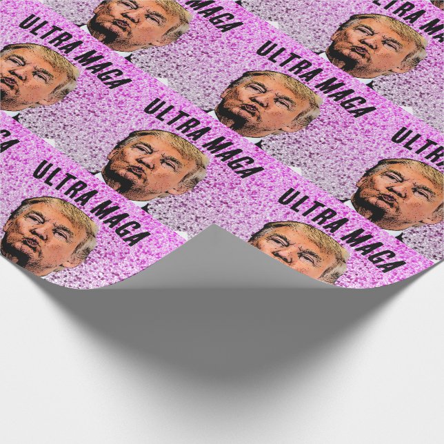 TRUMP KISS BIRTHDAY WRAPPING PAPPER PRESENTPAPPER (Hörn)