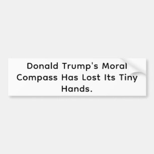 Trump Kompass Förlorat Små Händer Hankamer Artjunk Bildekal