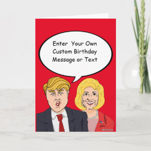 Trump kontra Trump Birthday Card - Anpassa din  Kort