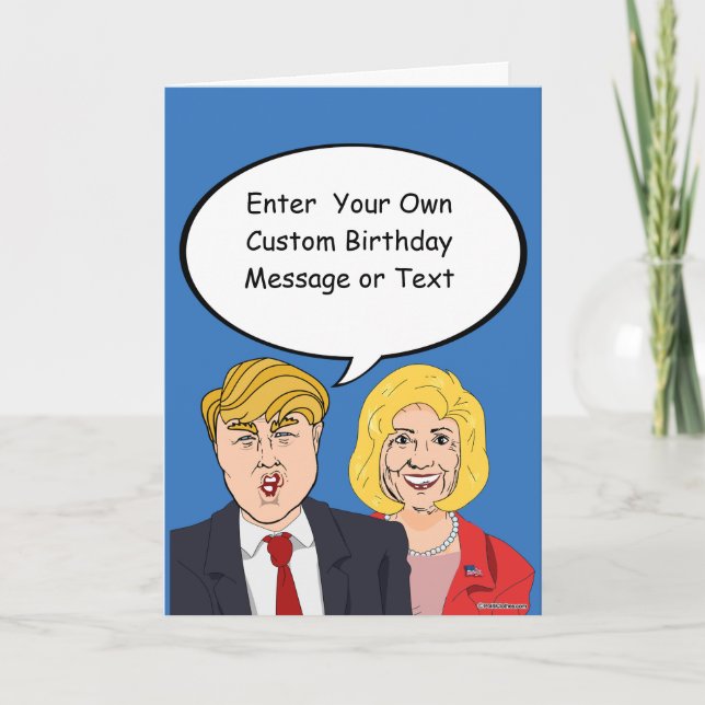 Trump kontra Trump Birthday Card - Anpassa din  Kort (Framsida)
