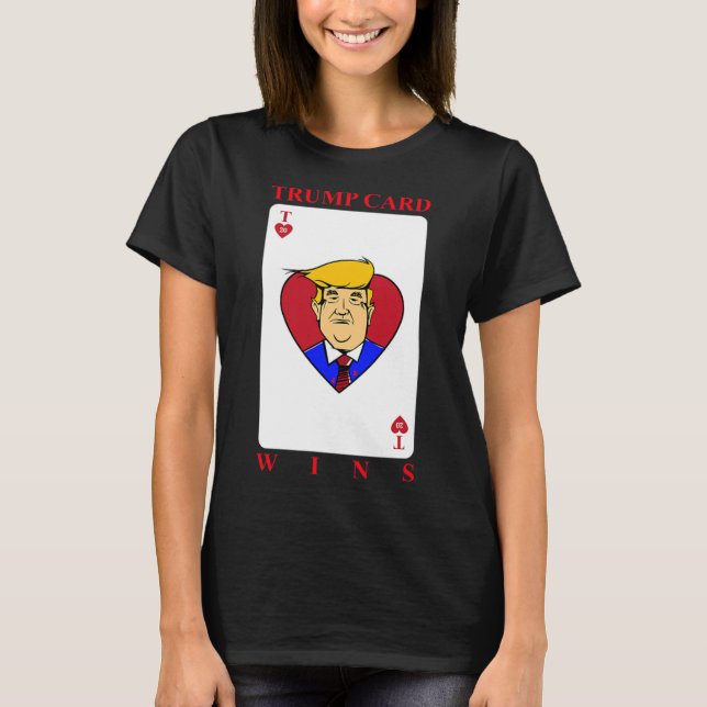 Trump-kortet vinner presidentvalet  t shirt (Framsida)