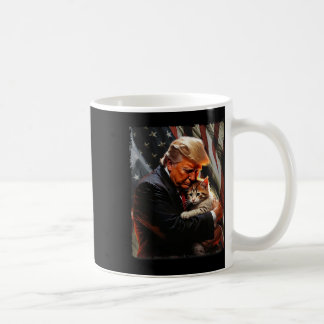 Trump kramar en orange katt 2025 Gör katter säkra Kaffemugg