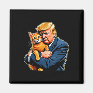 Trump kramar orange katt rolig 2025 val meme magnet