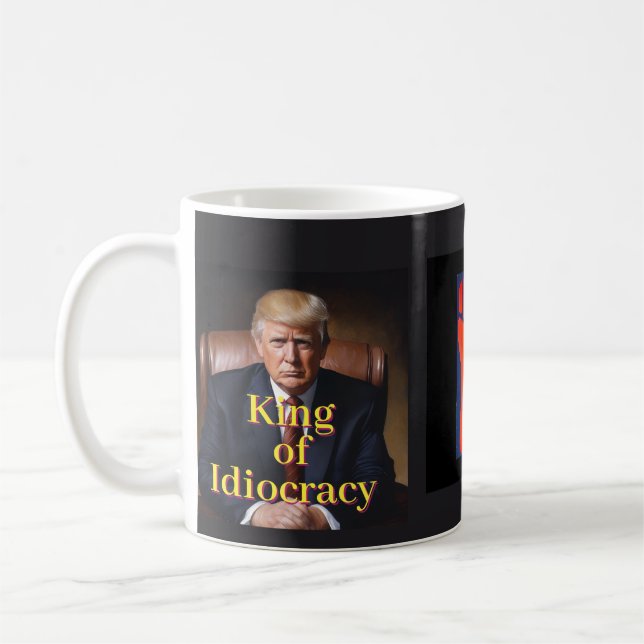 Trump kung av Idiocracy Kaffemugg (Vänster)