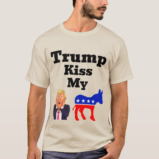 Trump Kyss Min T-Shirt (Framsida)