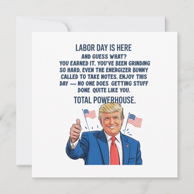 Trump Labour Day Julkort (Framsida)