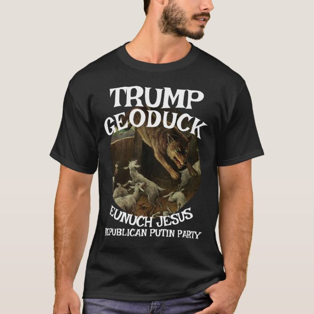 Trump Lammstek Jesus Republikan Pissa Parti T Shirt (Framsida)