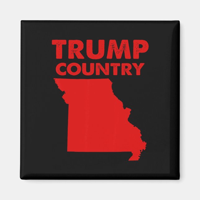 Trump Land Missouri Red State Karta Republican Tr Magnet (Framsidan)