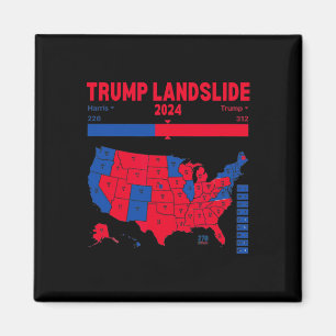 Trump Landglide 2024 Val Karta 312 Winning Karta Magnet