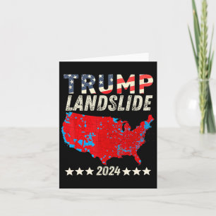 Trump Landglide 2024 Val Karta Support Trump W Kort