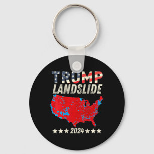 Trump Landglide 2024 Val Karta Trump Winner (o Nyckelring