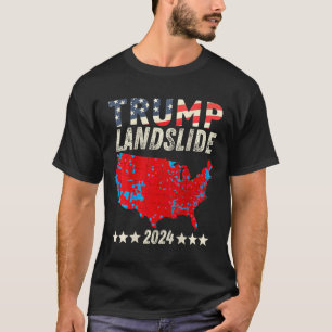 Trump Landglide 2024 Val Karta Trump Winner (o T Shirt