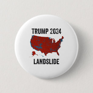 Trump Landglival Karta 2024 Funny Pro Trump Knapp