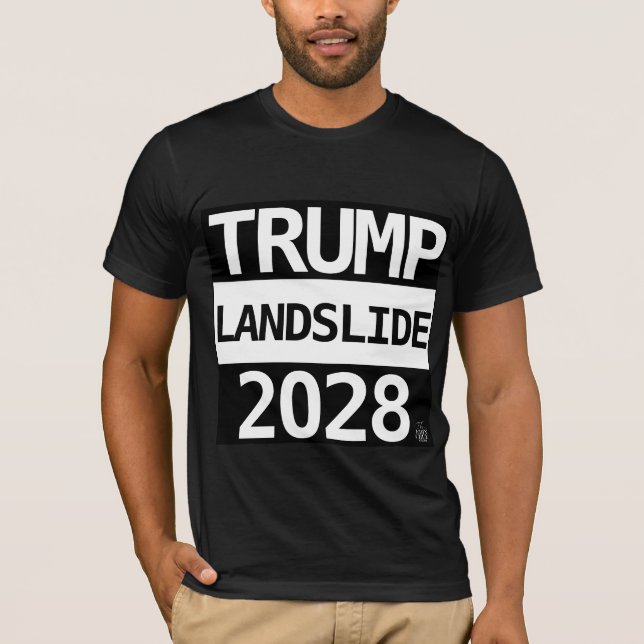 TRUMP LANDSLIDE 2028 T-SHIRT (Framsida)
