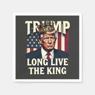 Trump Länge Leve Kungen Pro Trump Patriotisk Pappersservett