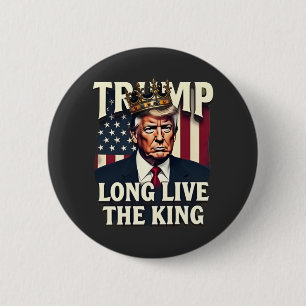 Trump Långt Liv för Kungen Pro Trump Patriotisk  Knapp