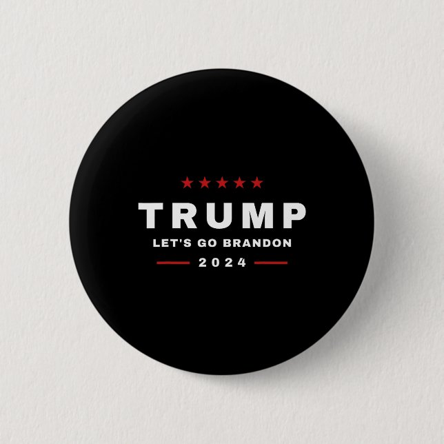 Trump Låt oss Go Brandon 4:e juli 2024 Maga Tee Knapp (Framsida)