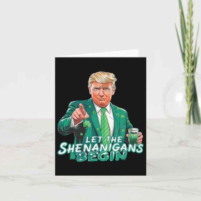 Trump Låt Pjäsen Börja St Patrick's Day S Kort (Framsida)