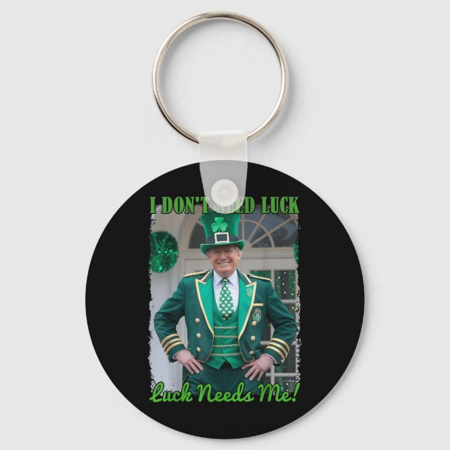 Trump Leprechaun Tur i st patricks day Klöver Nyckelring (Framsida)
