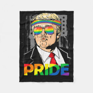 Trump Lgbt Gay pride Month Lesbisk Biual Transgend Fleecefilt