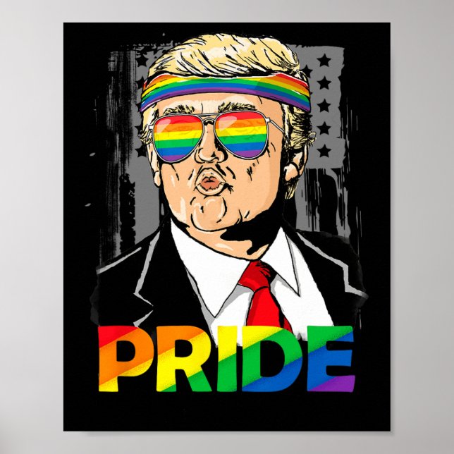 Trump Lgbt Gay pride Month Lesbisk Biual Transgend Poster (Framsidan)