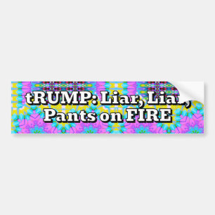 tRUMP: Liar, Liar, Byxor på BRRE Bildekal