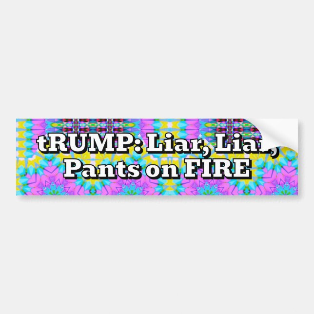 tRUMP: Liar, Liar, Byxor på BRRE Bildekal (Framsidan)