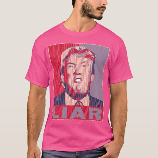 Trump Liar Ugly jul T Shirt (Framsida)