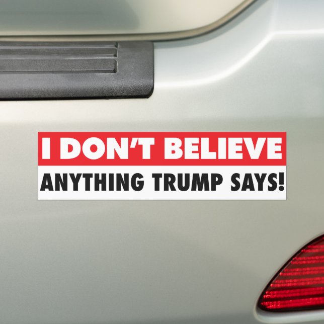 Trump Ljuger nog inte trumpen... Bildekal (På Bil)