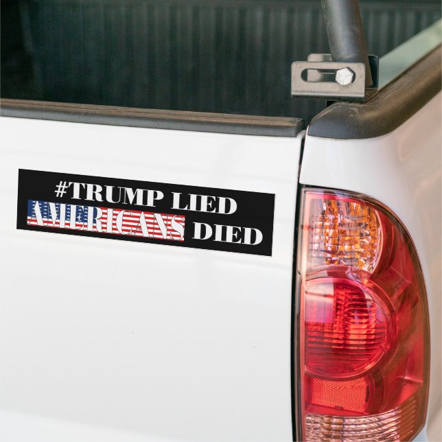 Trump Ljugit amerikaner Died Bumper Sticker Bildekal (På lastbil)