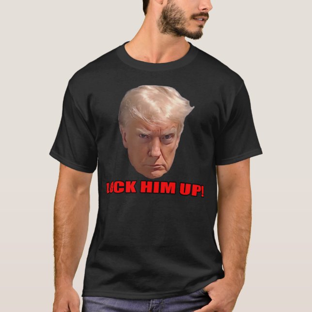 Trump Lock Him Up T Shirt (Framsida)