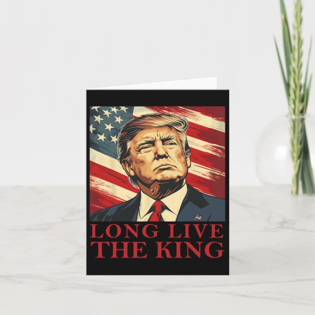 Trump Long Live, amerikanska patriotiska Kung Kort (Framsida)
