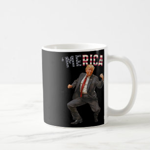 Trump Lycklig 4:e juli: Trump American Flagga Gift Kaffemugg