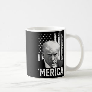 Trump Lycklig 4:e juli: Trump American Flagga Gift Kaffemugg