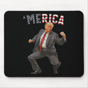 Trump Lycklig 4:e juli: Trump American Flagga Gift Musmatta