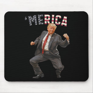 Trump Lycklig 4:e juli: Trump American Flagga Gift Musmatta