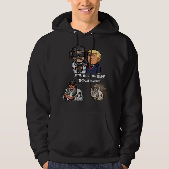 Trump & Maduro Illustration T-Shirt HODDIES Hoodie (Framsida)