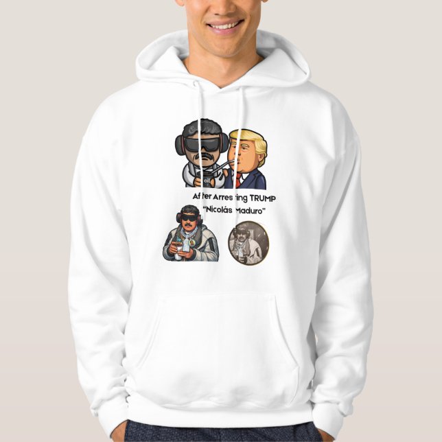 Trump & Maduro Illustration T-Shirt HODDIES Hoodie (Framsida)