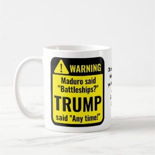 Trump Maduro slagskepp Roligt Personligt Kaffemugg