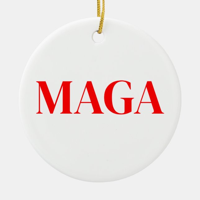 Trump Maga 2024 Julgransprydnad Keramik (Framsidan)